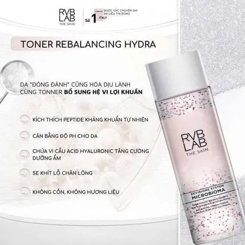 RVB LAB THE SKIN Rebalancing Hydra Toner 200ml - Nước Cân Bằng Lợi Khuẩn, Cấp Ẩm & Dưỡng Da Mịn Màng, Giữ Độ Ẩm Lâu Dài