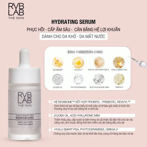RVB LAB THE SKIN Huyết Thanh Cấp Ẩm Sâu 30ml - Tinh Chất Phục Hồi Da Khô, Duy Trì Độ Ẩm và Tăng Độ Đàn Hồi