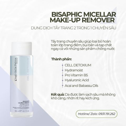 Nước Tẩy Trang Biphasic Micellar Diego Dalla Palma 300ml - Làm Sạch Sâu, Tẩy Trang Nhẹ, An Toàn Cho Mọi Loại Da