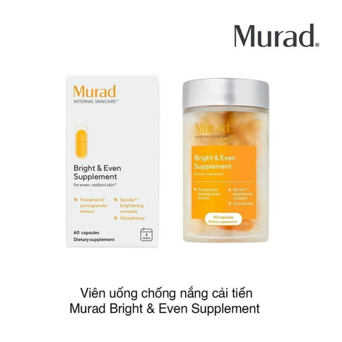 Viên Uống Chống Nắng Sáng Da Murad Bright & Even Supplement 60V