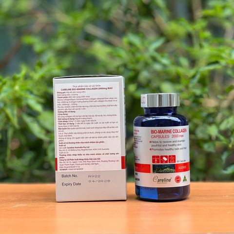 Viên uống bổ sung collagen Careline Bio Marine Collagen 60 viên - Chống lão hóa, tăng độ đàn hồi và làm đẹp da từ collagen cá biển sâu