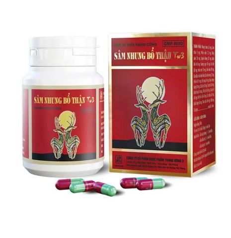 Sâm Nhung Bổ Thận TW3 - Thực Phẩm Chức Năng Dưỡng Huyết, Bổ Thận, Cố Tinh, Cải Thiện Sinh Lý Nam Nữ (30 Viên)