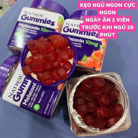 Kẹo Ngủ Natrol 10Mg Sleep 90 Viên - Hỗ Trợ Ngủ Sâu, Thư Giãn Tự Nhiên, Hương Vị Thơm Ngon, Dành Cho Người Stress