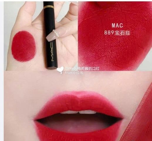 Son Mac 889 Ruby New - Son Môi Đỏ Ruby Chất Lượng Cao, Dưỡng Ẩm & Giữ Màu Tốt Cho Mọi Dịp Trang Điểm
