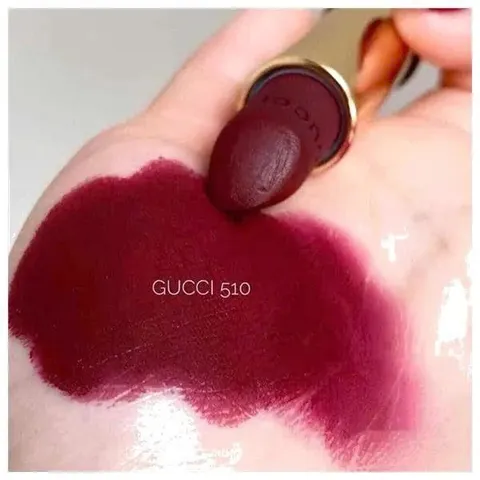 Son Gucci 510 Joanna Burgundy Màu Đỏ Rượu - Son Dưỡng Môi Sang Trọng, Độ Bám Màu Lâu, Phù Hợp Với Tất Cả Phong Cách Trang Điểm