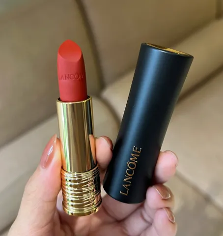 Son Lancôme 196 Đỏ Cam Cháy (Mini Nobox) - Son Môi Cao Cấp Chất Lì, Độ Bám Màu Tốt, Phong Cách Sang Trọng Cho Mỗi Ngày