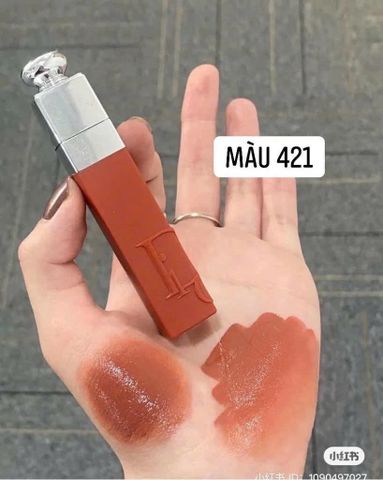 Son Kem Dior 421 Addict Lip Tattoo Natural Tea - Son Môi Cam Đất Mịn Màng, Độ Bám Màu Lâu, Thương Hiệu Cao Cấp
