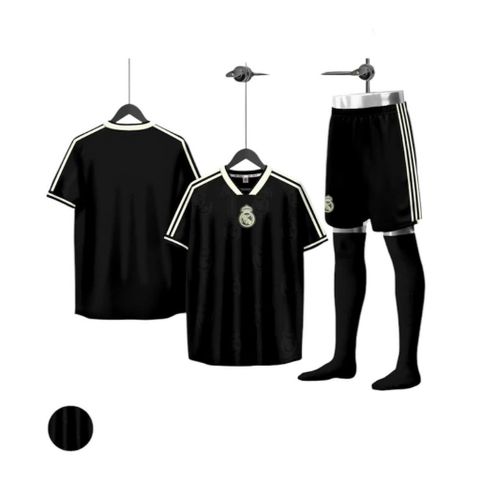 Áo Đá Bóng Unisex REAN MA RÍT Màu Đen - Chất Liệu Fex Thái Cao Cấp Thấm Hút Mồ Hôi Cho Tập Luyện Thể Thao Năng Động