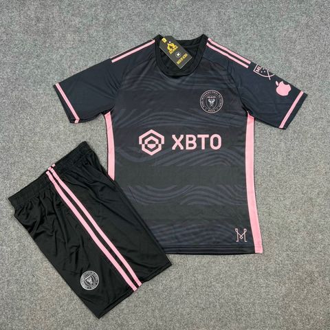 [In lẻ, In đội] Bộ Quần Áo Bóng Đá, Đồ Đá Banh Clb Inter Miami Đen Thun Lạnh Cao Cấp SPORTMALL