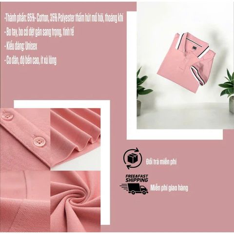 Áo Polo Unisex Cao Cấp Poly Cotton Thấm Hút Mồ Hôi - Thời Trang Năng Động và Thanh Lịch Cho Nam Nữ