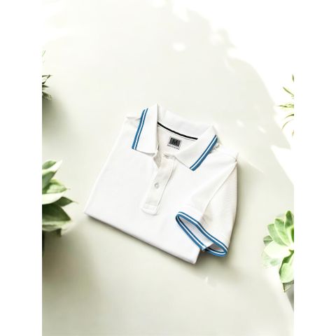 Áo Polo Unisex Màu Trắng Cao Cấp - Chất Liệu Poly Cotton Thấm Hút Mồ Hôi, Phong Cách Sang Trọng và Thanh Lịch Cho Nam Nữ