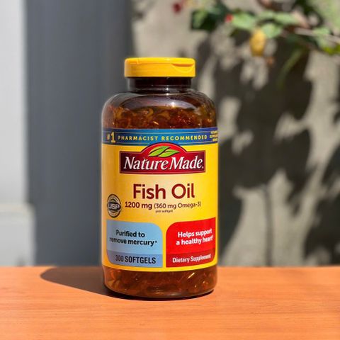 Dầu Cá Nature Made Omega-3 Fish Oil 1200mg - Hỗ trợ Tim Mạch, Não Bộ, Mắt - Hộp 300 Viên từ Mỹ