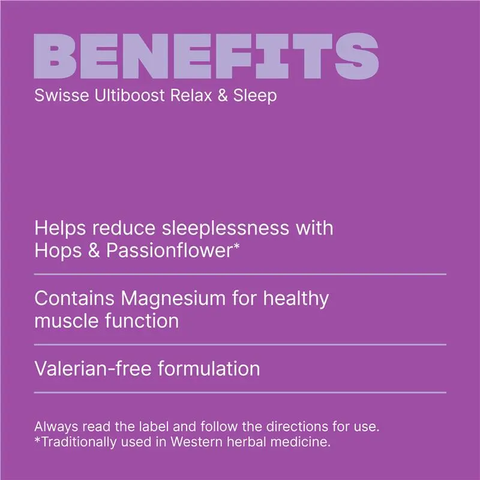 Viên Uống Hỗ Trợ Giấc Ngủ Swisse Ultiboost Sleep (60 - 100 Viên) - Giúp Ngủ Sâu, Giảm Căng Thẳng Từ Thiên Nhiên