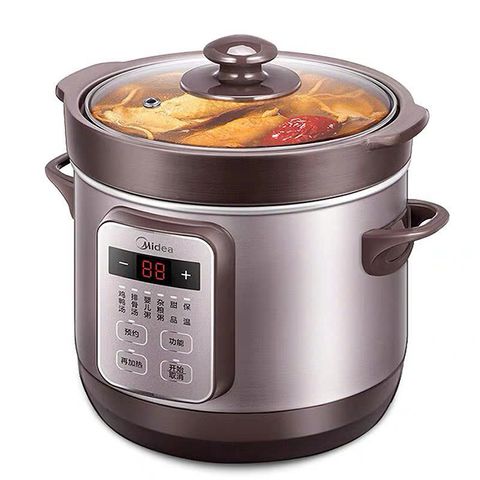 Nồi Hầm Đa Chức Năng Midea MD-DG18EASY - 1.8L, Bằng Thép Không Gỉ, Hẹn Giờ, Tiết Kiệm Điện, Dùng Để Nấu Canh, Nấu Cháo, Nấu Súp