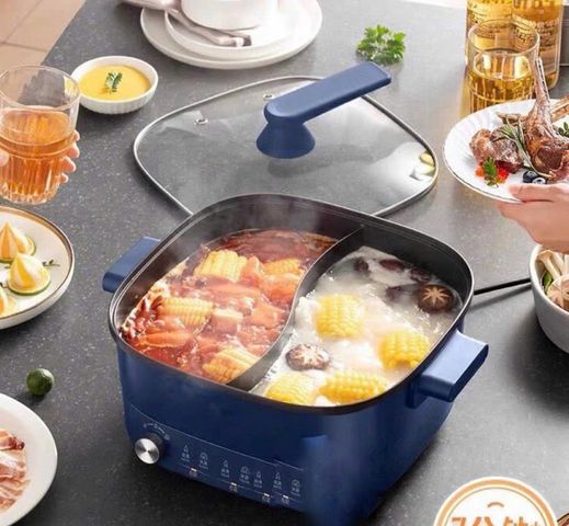 Nồi Lẩu Điện Hai Ngăn Midea MC-HGC303012 - Dung Tích 6L, Công Suất 2000W, Phù Hợp Tiệc Tùng và Gia Đình