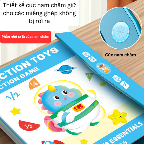 Ghép Hình Nam Châm Giáo Dục - Giúp Bé Học Phân Số Một Cách Thú Vị và Hiệu Quả - Đồ Chơi Học Tập Trực Quan cho Trẻ Em