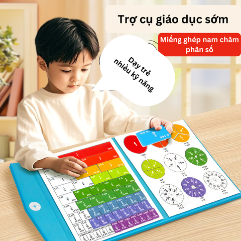 Ghép Hình Nam Châm Giáo Dục - Giúp Bé Học Phân Số Một Cách Thú Vị và Hiệu Quả - Đồ Chơi Học Tập Trực Quan cho Trẻ Em