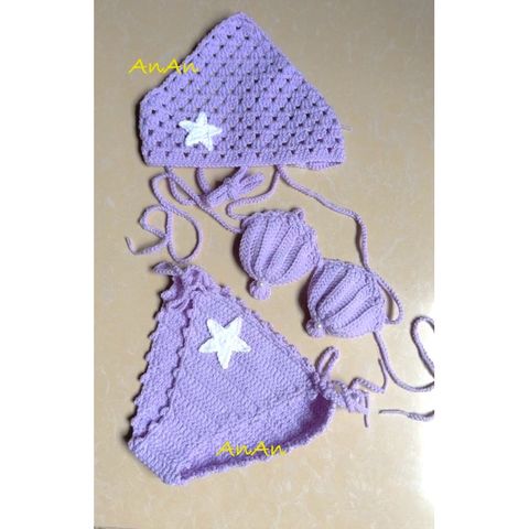 Set Bikini Bé Gái Với Mũ Và Phụ Kiện - Thời Trang Biển Đáng Yêu Cho Mùa Hè