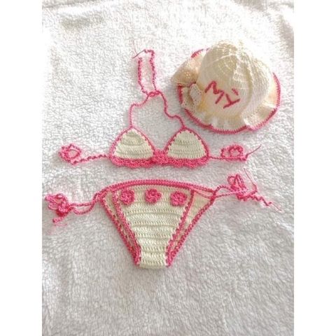 Set Bikini Bé Gái Với Mũ Và Phụ Kiện - Thời Trang Biển Đáng Yêu Cho Mùa Hè