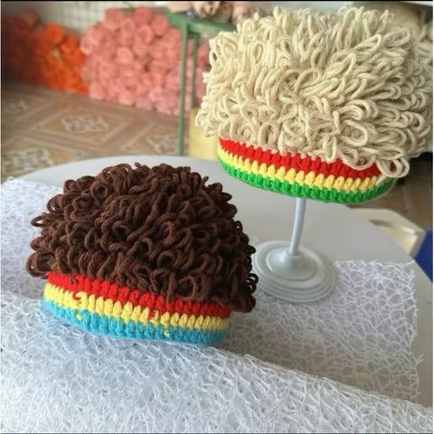 Mũ Len Tóc Xù Nhiều Màu Cho Bé - Handmade Đáng Yêu, Miễn Phí Gắn Tên, Chất Liệu Cotton Mềm Mịn