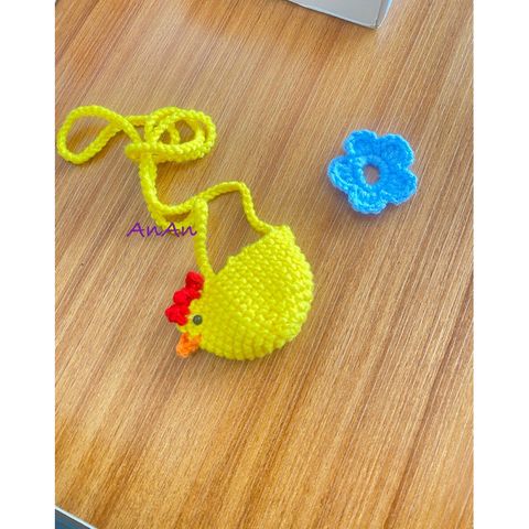 Túi tỏi động vật gà vịt đáng yêu Handmade cho bé - Phụ kiện dễ thương từ len cotton cho trẻ 0-2 tuổi