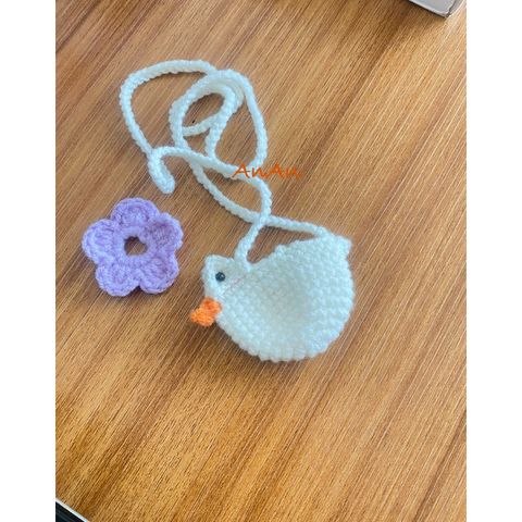 Túi tỏi động vật gà vịt đáng yêu Handmade cho bé - Phụ kiện dễ thương từ len cotton cho trẻ 0-2 tuổi