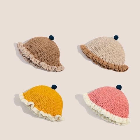 Mũ Len Bèo Handmade Cho Bé Gái - Chất Liệu Cotton Mềm Mại, Đủ Size 0-4 Tuổi, Phong Cách Dễ Thương