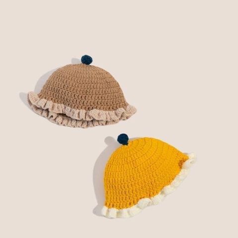 Mũ Len Bèo Handmade Cho Bé Gái - Chất Liệu Cotton Mềm Mại, Đủ Size 0-4 Tuổi, Phong Cách Dễ Thương