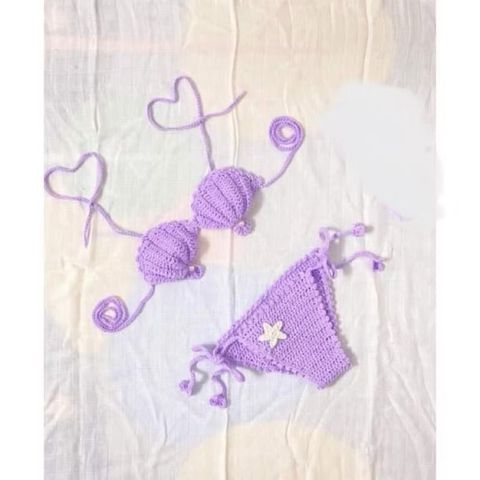 Bikini Handmade Cotton Len Móc Size Lẻ - Đồ Bơi Thanh Lý Giá 60k, Thời Trang Mùa Hè Tươi Mát