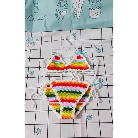 Bikini Handmade Cotton Len Móc Size Lẻ - Đồ Bơi Thanh Lý Giá 60k, Thời Trang Mùa Hè Tươi Mát