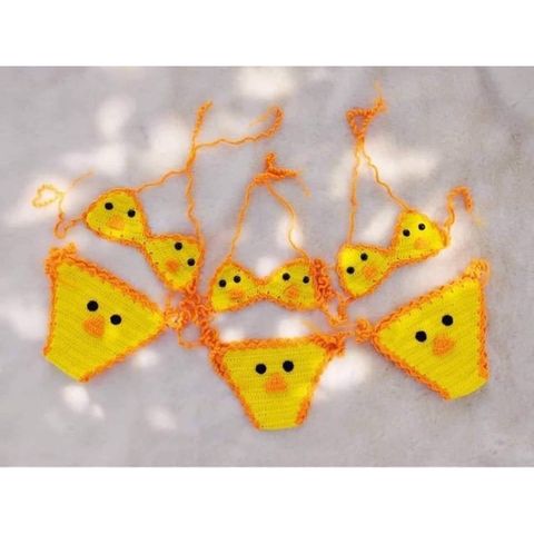Bikini Handmade Đi Biển Cho Bé Mẫu Con Vật - Thời Trang Sáng Tạo Từ Len Cotton Cho Bé Yêu