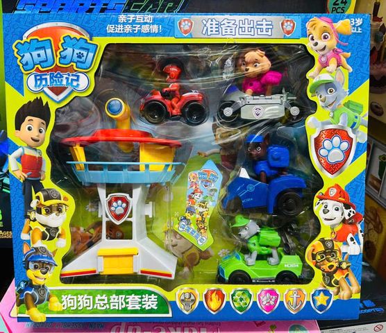 Paw Patrol - (7134) Tháp Canh Phòng Đội Chó Cứu Hộ Có 4 Xe Chạy Bằng Đà Bộ Sản Phẩm Đội Chó Cứu Hộ