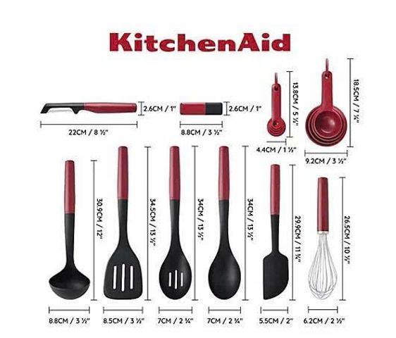 Bộ dụng cụ nhà bếp KitchenAid 20 món - Dụng cụ nấu ăn tiện ích và bền bỉ cho mọi gia đình