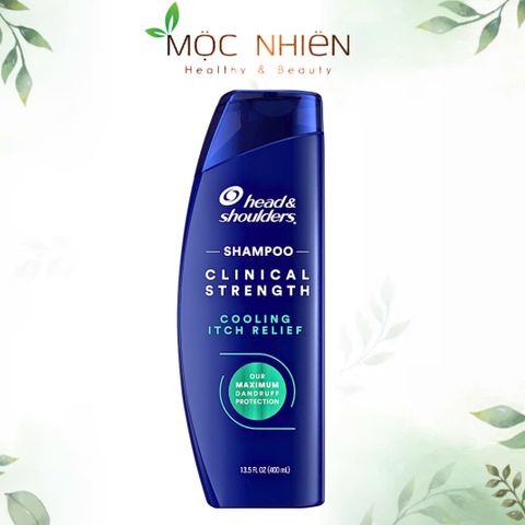 Dầu Gội Head & Shoulders Clinical Strength 400ml - Giảm Ngứa Da Đầu, Chống Gàu Mạnh Mẽ, Hiệu Ứng Làm Mát