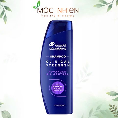Dầu gội Head & Shoulders Clinical Strength 400ml - Kiểm soát dầu, chống gàu, giảm ngứa, xuất xứ Mỹ