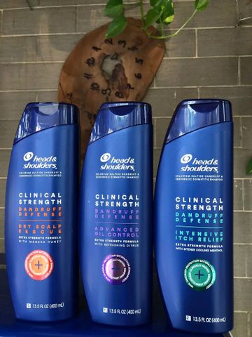 Dầu gội Head & Shoulders Clinical Strength 400ml - Kiểm soát dầu, chống gàu, giảm ngứa, xuất xứ Mỹ