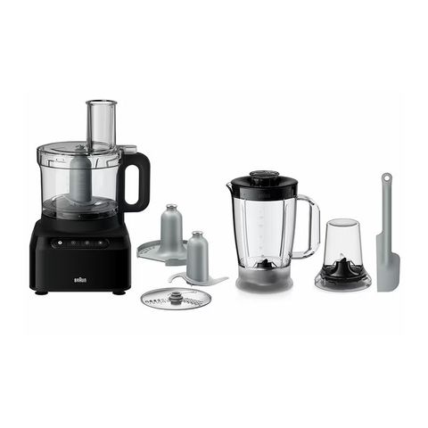 Máy Xay Đa Năng Braun FP3132BK 7in1 - Chế Biến Thực Phẩm Nhanh Chóng Với Công Suất 800W, Dung Tích 2.1L, Dễ Dàng Vệ Sinh, An Toàn Với Máy Rửa Chén