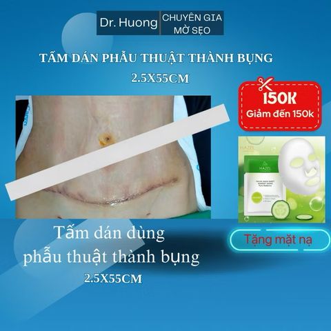 Miếng Dán Mờ Sẹo Phẫu Thuật Ngực Rejuvaskin Scar FX - Chất Liệu Silicone Y Tế, Giúp Cải Thiện Vết Sẹo Mới Và Cũ