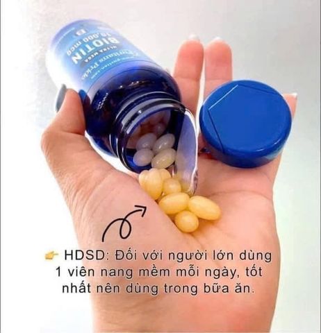Viên uống mọc tóc Puritans Pride Ultra Mega Biotin 10000 Mcg 100 viên 326391