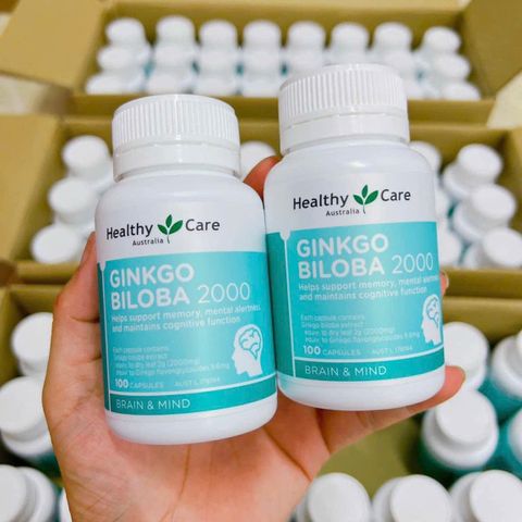 Viên Uống Healthy Care Ginkgo Biloba 2000mg - Tăng Cường Tuần Hoàn Máu, Cải Thiện Trí Nhớ, Hỗ Trợ Tinh Thần (100 Viên)