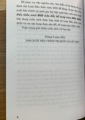 Sách Luật Đấu Thầu 2023 - Sửa đổi, Bổ sung 2024, 2025 - Hướng dẫn Chi tiết Quy trình Đấu thầu tại Việt Nam