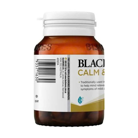 Viên uống giảm lo âu, căng thẳng thần kinh Blackmores Calm & Relax 60 viên 334540