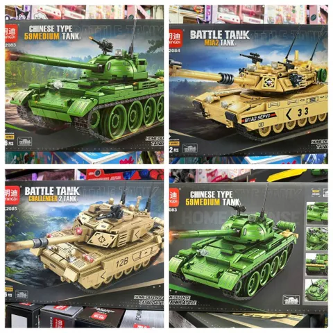 MINGDI Đồ chơi lắp ráp mô hình xe tăng Battle Tank gồm 3 phân loại K2083 K2084 K2085 dành cho trẻ em từ 6 tuổi phát triển kỹ năng lắp ráp và sáng tạo