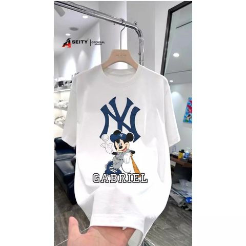Áo Thun Unisex MIB Kiểu MLB NY - Thiết Kế Streetwear Cao Cấp, Chất Liệu Cotton Mềm Mịn, Phong Cách Hiện Đại Dành Cho Nam Nữ
