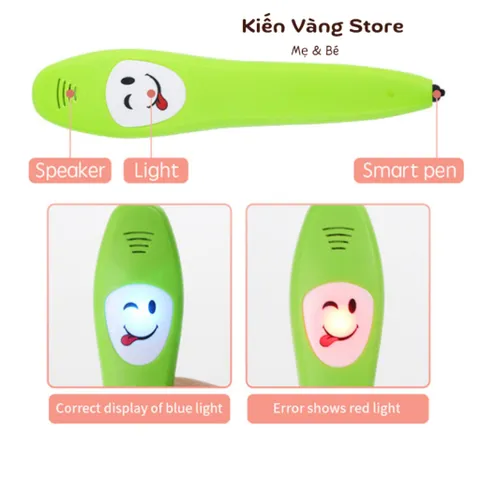 Bộ Bút Đọc Thông Minh Kèm Thẻ Học Tiếng Anh Giáo Dục Sớm Montessories - Trò Chơi Giúp Trẻ Tăng Cường Kỹ Năng Ghi Nhớ