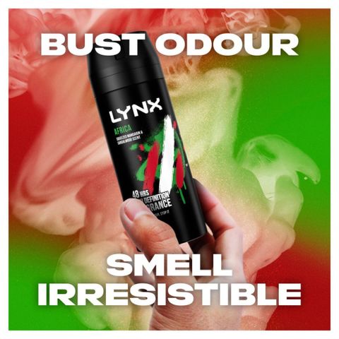 Xịt khử mùi Lynx Africa 165ml - Deodorant Aerosol Chính Hãng Dành Cho Nam, Sảng Khoái và Tươi Mát, Sản Phẩm Chăm Sóc Cá Nhân