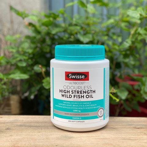 Dầu cá Swisse Ultiboost Odourless Wild Fish Oil 1500mg 400 viên 334847