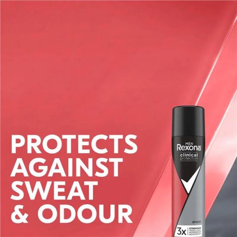 Xịt khử mùi Rexona for Men Clinical Protection Sport 180ml - Khử mùi hiệu quả, hàng Úc, phù hợp cho vận động viên