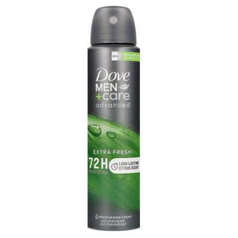 Xịt Khử Mùi Nam Dove Men+Care 72h Advanced Extra Fresh Spray 150ml - Hàng Chính Hãng Úc, Giữ Thoáng Màu 72 Giờ