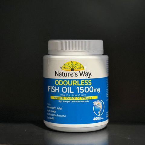 Dầu cá Nature's Way Odourless Fish Oil 1500mg 400 viên. 334891